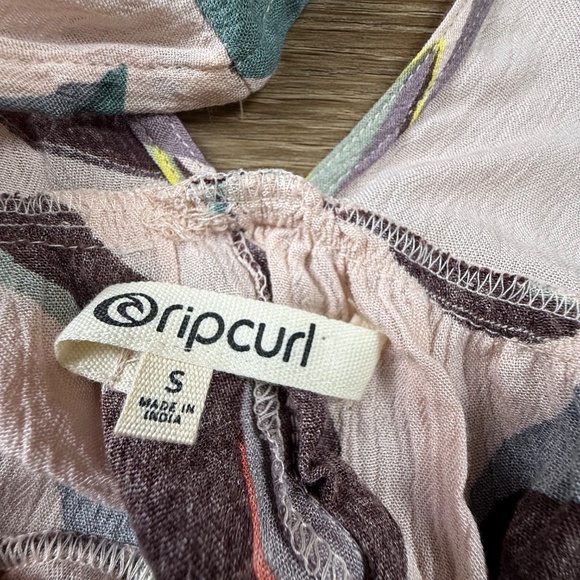 Rip Curl Women's Floral Cover-up Dress Boho Tank Double V NWT Sz S Flowly, Pink - Picture 6 of 8